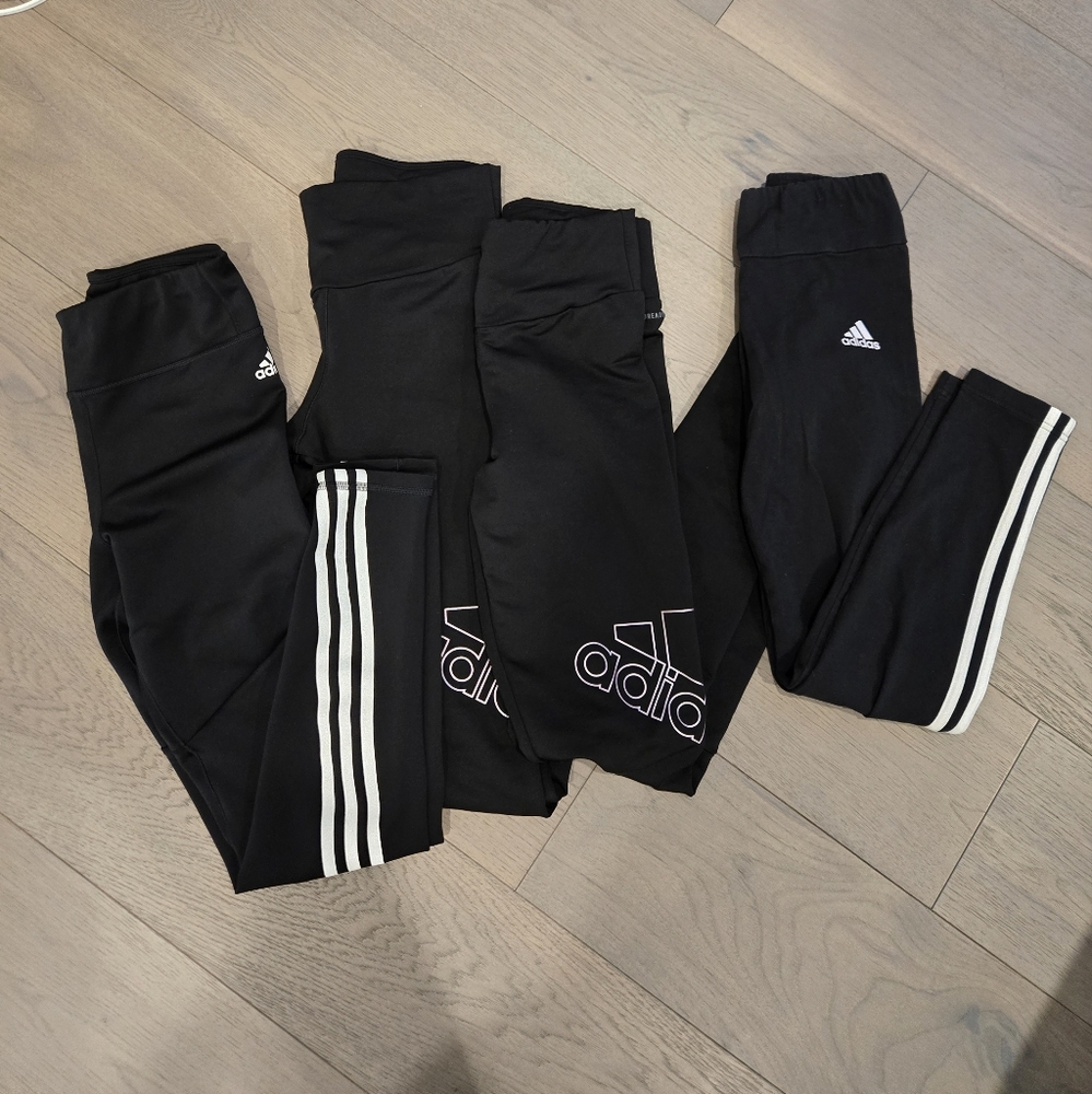 Adidas And Levis Girls Black Leggings Bundles
